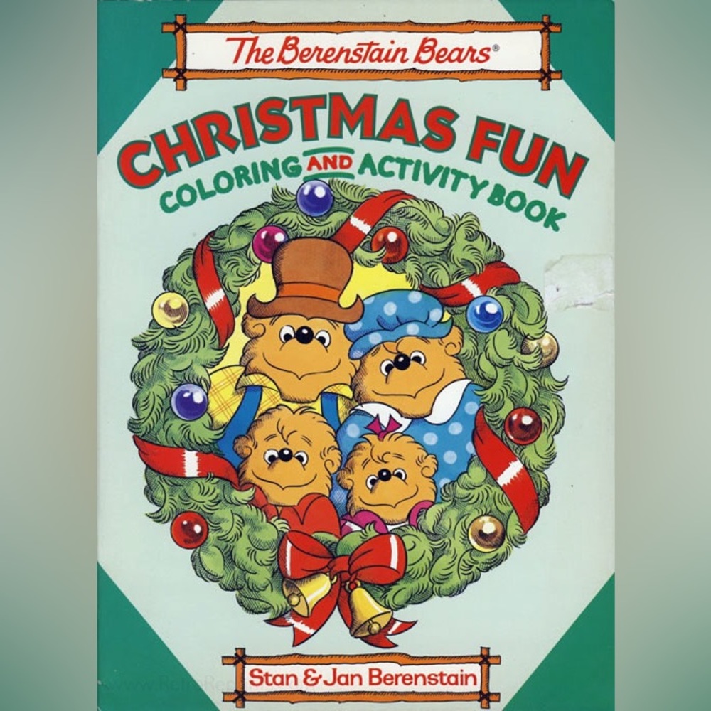 3/$15 Vintage The Berenstain Bears Christmas Fun Coloring and Activity Book